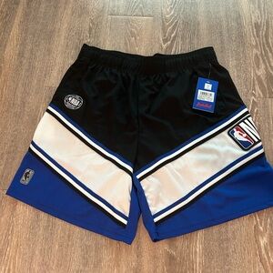 NBA Men's Black and Blue Athletic Shorts